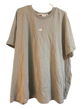 adidas Women’s Green Blue Short Sleeve Logo Tee